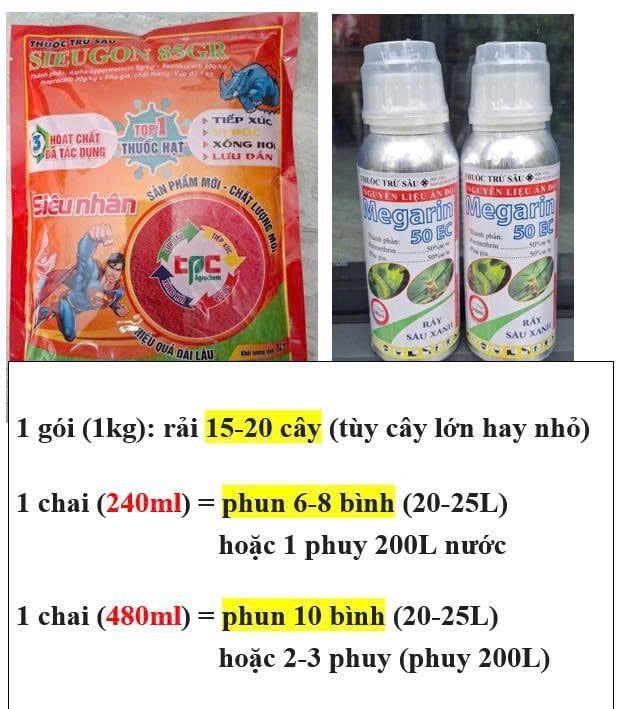 Rải gốc Siêu Nhân (1kg) - Biện pháp trừ đuông dừa, bọ dừa, sâu đục thân lúa, rải trừ rệp sáp rễ, tuyến trùng, sâu đất, , muỗi hành