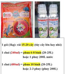 Rải gốc Siêu Nhân (1kg) - Biện pháp trừ đuông dừa, bọ dừa, sâu đục thân lúa, rải trừ rệp sáp rễ, tuyến trùng, sâu đất, , muỗi hành