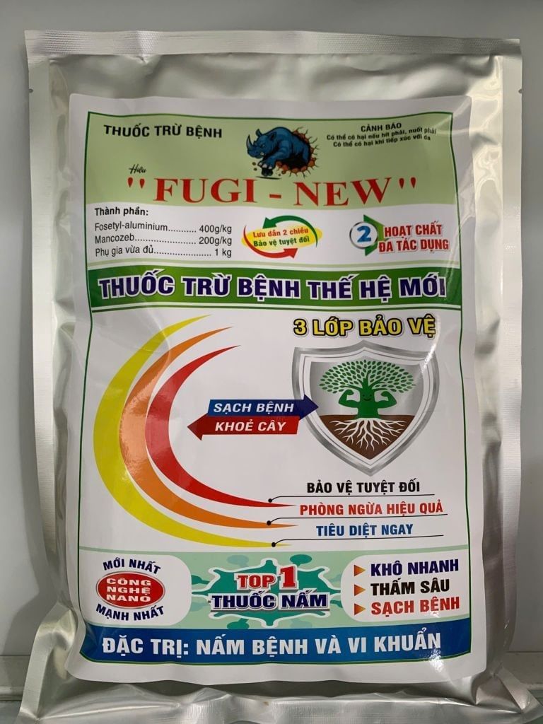 Rửa vườn sau thu hoạch - Phòng trừ nấm bệnh cho giai đoạn cắt tỉa vườn sau thu hoạch: Thuốc trừ bệnh ANLIA 600WG hiệu FUGI NEW : bột trắng, siêu mịn, sạch bệnh, xanh cây, mướt lá