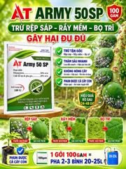Thuốc phòng trừ rệp sáp hiệu quả và an toàn trên đu đủ - AT ARMY 50SP trừ rệp sáp, rầy mềm, bọ trĩ gây hại đu đủ, không nóng, phun được cả cây con