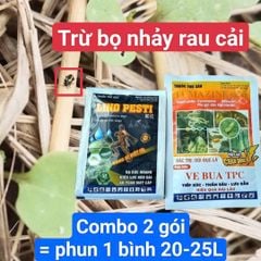 Combo diệt bọ nhảy trên rau cải: LINO PESTI 25ML VÀ SÂU VẼ BÙA TPC 20G: hạ gục nhanh, hiệu lực kéo dài, an toàn mát cây