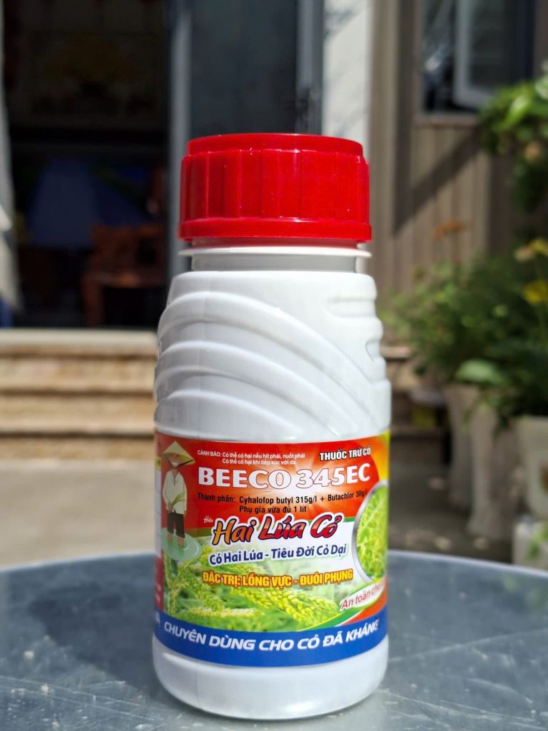 (240ml) Beeco 345 hiệu Hai lúa diệt cỏ 240ml: trừ cỏ lồng vực, cỏ đuôi phụng, cỏ gạo