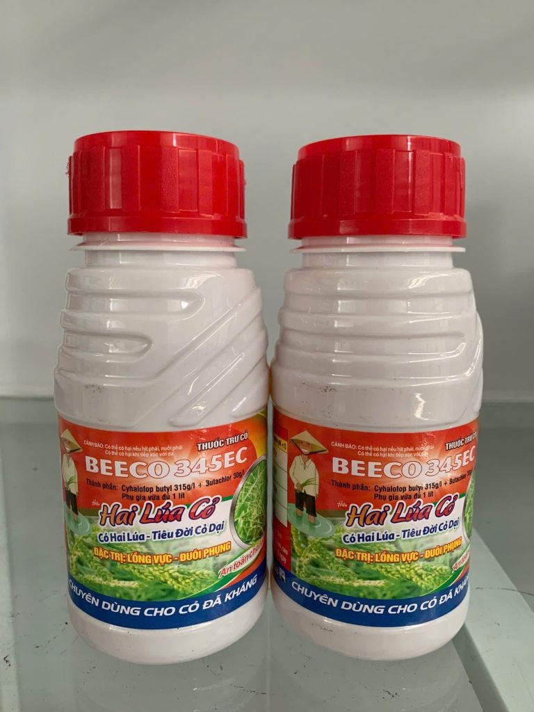 (240ml) Beeco 345 hiệu Hai lúa diệt cỏ 240ml: trừ cỏ lồng vực, cỏ đuôi phụng, cỏ gạo