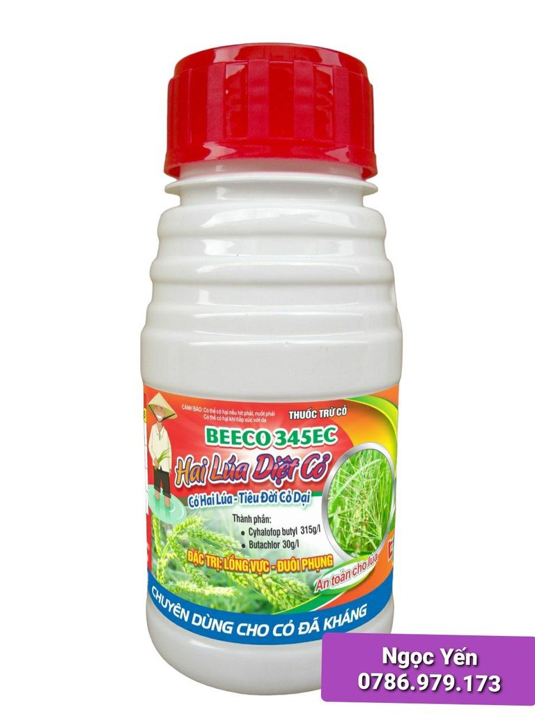 Thuốc trừ cỏ chọn lọc.  trừ cỏ chác lác, trừ cỏ lồng vực, cỏ đuôi phụng, cỏ gạo (cỏ sót ) trên ruộng lúa