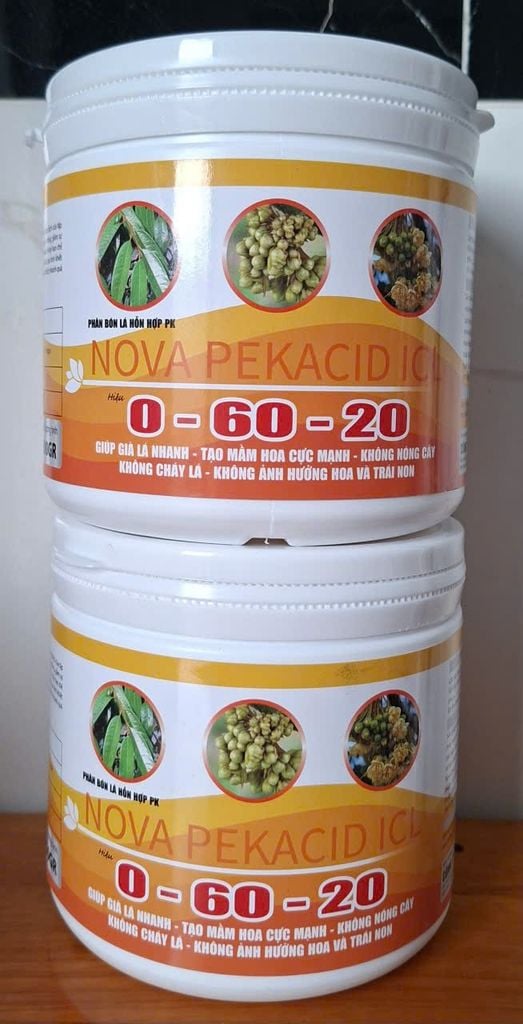 (500gam) Phân 0-60-20, Nova pekacid - Siêu tạo mầm hoa, kích ra hoa đồng loạt, chặn đọt, không gây cháy lá