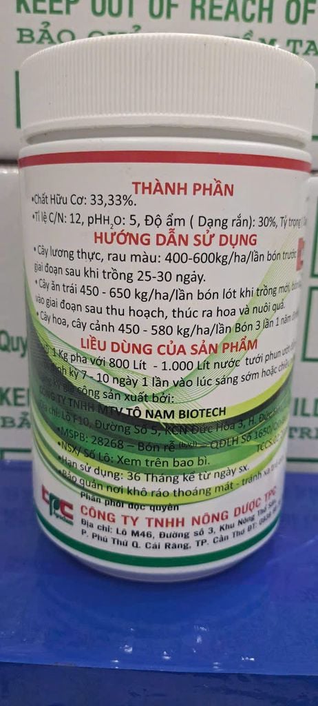 ( 1 KG ) Phân bón hữu cơ TN-ORGANIC - KING MAX: dưỡng chất hữu cơ, phục hồi cây suy vàng, kích ra rễ mạnh, bung đọt nhanh, mập đọt