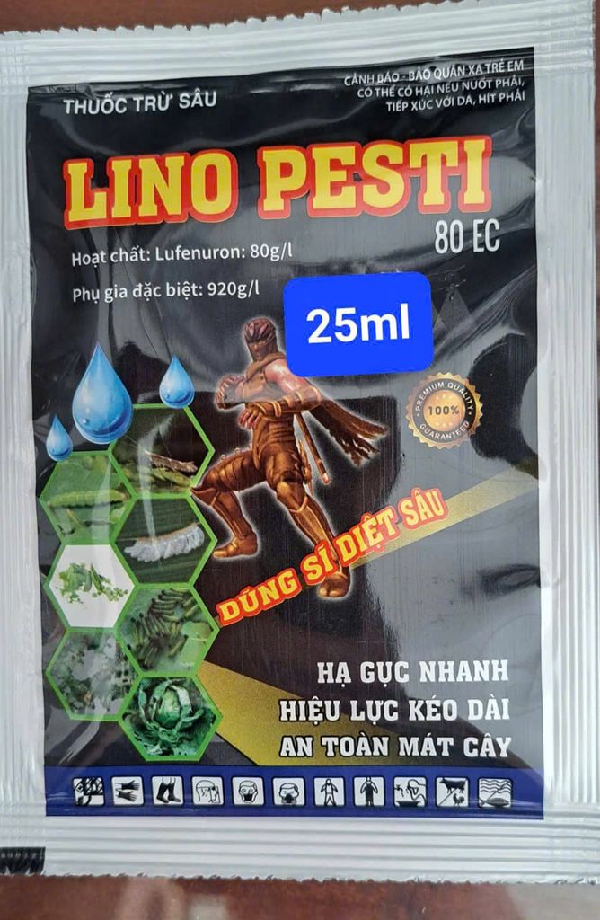Combo diệt bọ nhảy trên rau cải: LINO PESTI 25ML VÀ SÂU VẼ BÙA TPC 20G: hạ gục nhanh, hiệu lực kéo dài, an toàn mát cây