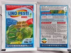 Thuốc  trừ sâu Lino pesti 80EC 20ml:  diệt trừ sâu kháng thuốc, đặc trị sâu tơ trên bắp cải, sâu cuốn lá, sâu đục thân, sâu xanh da láng...