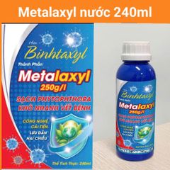 Thuốc trị nấm bệnh Metalaxyl Nước Chai 240ml, Phòng Ngừa Thối Trái Sầu Riêng, Vàng Lá Bưởi, Rụng Lá Bưởi, Chai Pha 200 Lít Nước