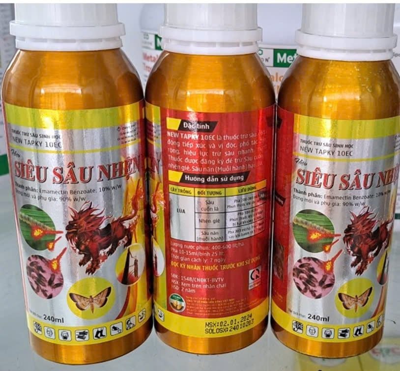 (Chuyên LÚA) Trừ sâu cuốn lá lúa, sâu đục thân, muỗi hành (sâu năn), nhện gié gây hại ruộng lúa