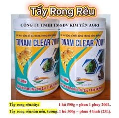 (Tẩy rong rêu chỉ sau 1 lần phun) Tẩy rong rêu trên cây trồng, tẩy rong rêu sàn, tường  - hiệu Tonam Clear 70WP 500g