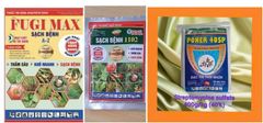 Thuốc trừ bệnh thối ngó cây sen, thối lá và thối rễ sen: Fugi max 25g và Sạch bệnh 1102 50g VÀ Poner 10gam