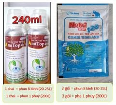 Thuốc trừ bệnh đốm lá, sương mai, thán thư, thối trái trên Vải - Chai Amitop 450SC (nhập khẩu Ấn độ) trừ bệnh nhưng không nóng cây