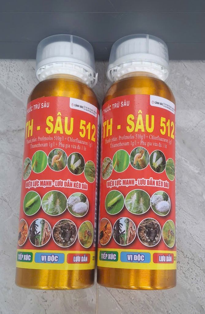 TH SÂu 512 (400ml) Phòng trừ, diệt sâu đục thân lúa, bọ trĩ, bọ xít hôi/ bọ hút chích bông lúa, rầy phấn trắng, muỗi hành hại lúa