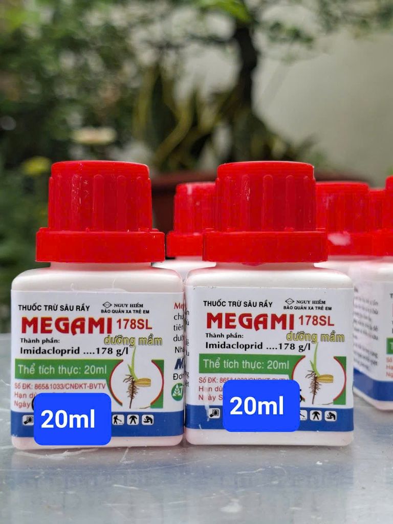 Megami 178sl 20ml : Thuốc xử lý giống, trộn giống, ngâm giống Megami 178sl 20ml như Cruiser Plus: xử lý giống, trừ bọ trĩ trên lúa