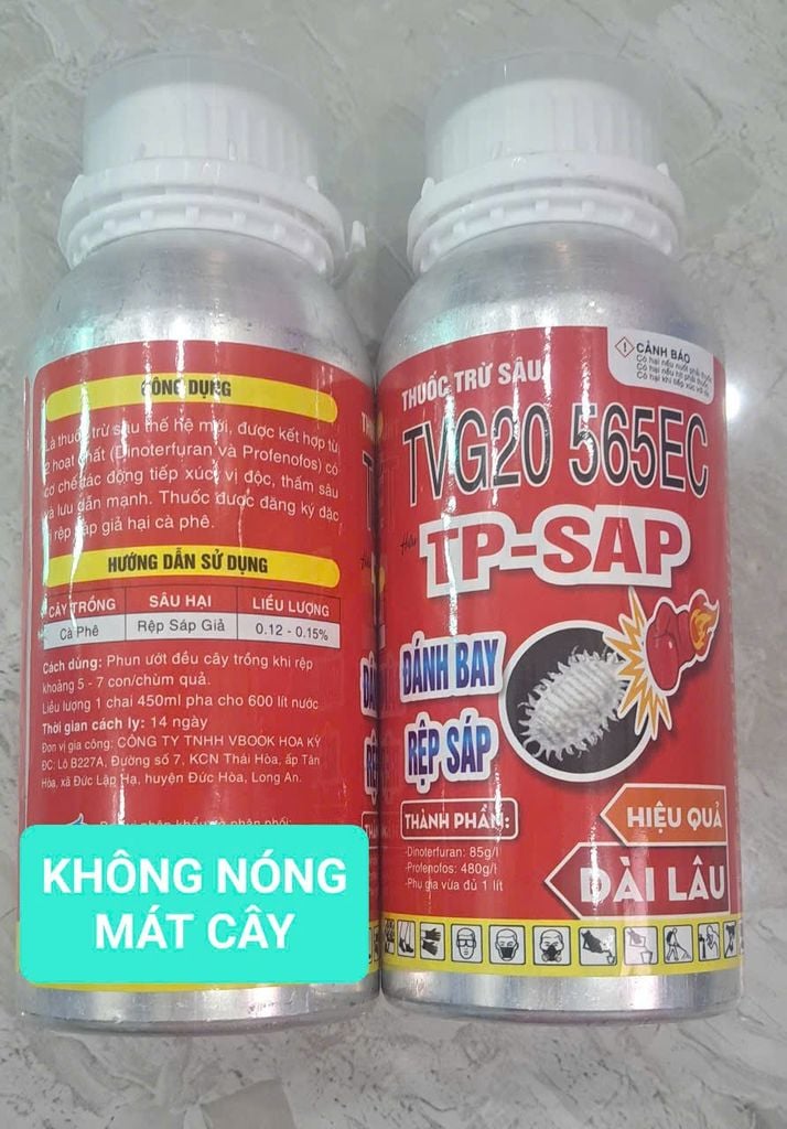 (450ml) Chai TP SAP 450ml, 565EC: đặc trị mạnh rệp sáp, rầy xanh, rầy phấn trắng, bọ trĩ, muỗi hành, mọt đục cành, chết kiến
