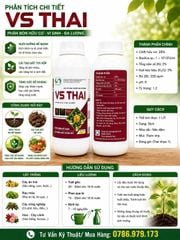 (Chai 1L)  Phân bón lá hữu cơ - Vi sinh - Đa lượng VS THAI: nuôi dưỡng rễ mạnh, cải thiện chất lượng đất.