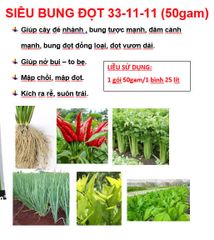 Bộ đôi kích lớn trái, không làm suy cây, giúp to trái dưa leo, to trái dưa hấu, giúp ớt nặng ký và giúp chống nghẽn đầu lân trên rau màu