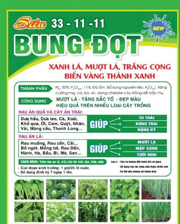 Bộ đôi kích lớn trái, không làm suy cây, giúp to trái dưa leo, to trái dưa hấu, giúp ớt nặng ký và giúp chống nghẽn đầu lân trên rau màu