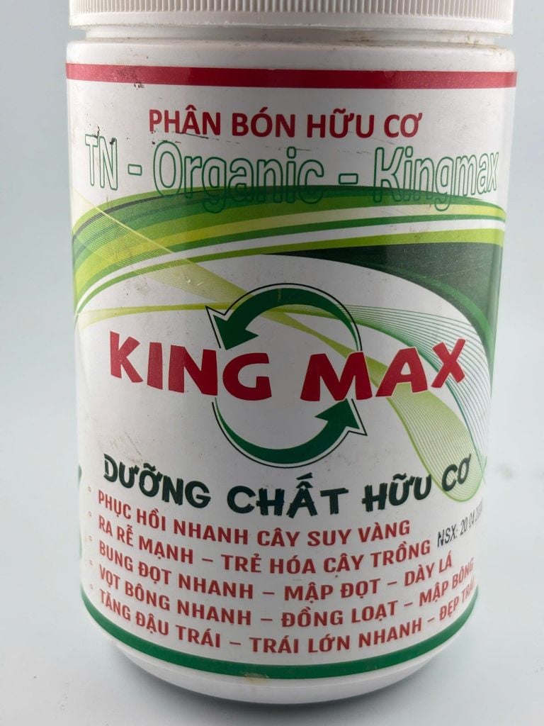 ( 1 KG ) Phân bón hữu cơ TN-ORGANIC - KING MAX: dưỡng chất hữu cơ, phục hồi cây suy vàng, kích ra rễ mạnh, bung đọt nhanh, mập đọt