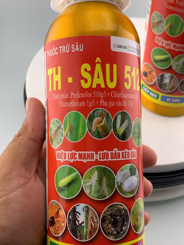TH SÂu 512 (400ml) Phòng trừ, diệt sâu đục thân lúa, bọ trĩ, bọ xít hôi/ bọ hút chích bông lúa, rầy phấn trắng, muỗi hành hại lúa
