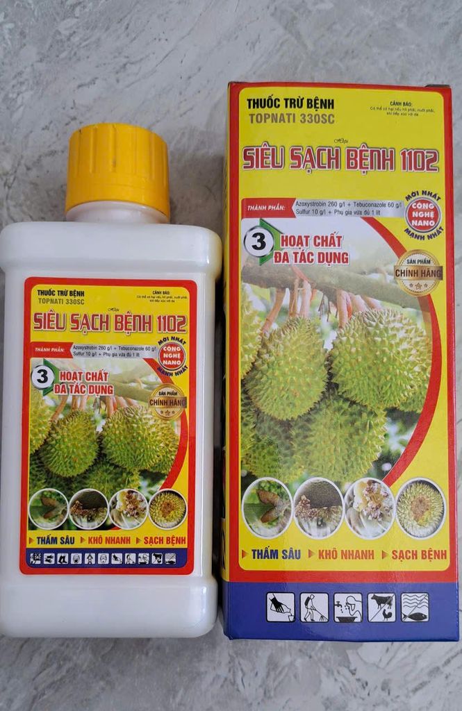 Combo thuốc phòng trừ thối trái sầu riêng, không nóng trái, thuốc không bám trái