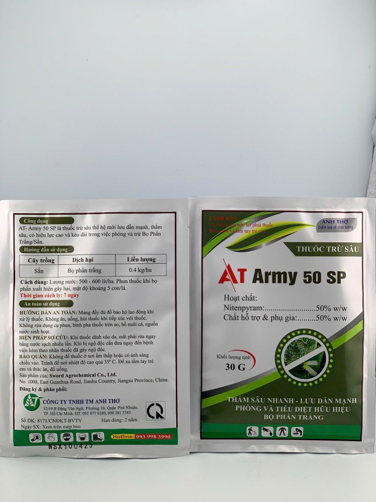 Quản lý rầy phấn trắng và rệp sáp trên hoa cúc - Gói AT ARMY 50 SP chứa Nitenpyram 50%