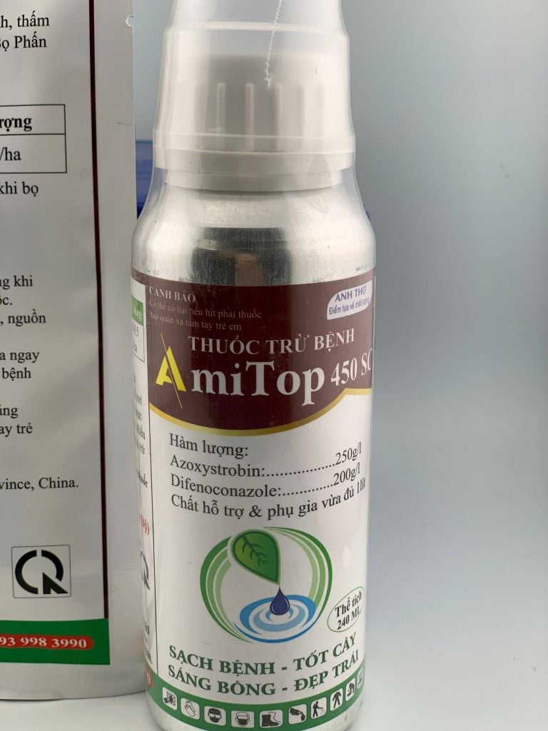 (Combo Phun rau màu) Gói AT army 30g + Chai Amitop 450sc trừ rầy xanh, bọ trĩ, rệp sáp, rầy phấn - sương mai, đốm lá, thán thư trên rau màu