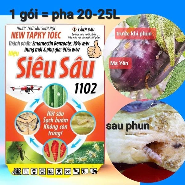 Combo quét sạch rầy xanh, bọ trĩ, rầy nhớt, rầy mềm, rầy phấn trắng, sâu xanh, sâu ăn đọt trên cây dưa leo, dưa hấu, khổ qua,ớt cùng combo sản phẩm AT Army+Tiêu rầy rệp+ Siêu sâu 1102