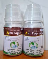 Thuốc trừ bệnh đốm lá, sương mai, thán thư, thối trái trên Vải - Chai Amitop 450SC (nhập khẩu Ấn độ) trừ bệnh nhưng không nóng cây