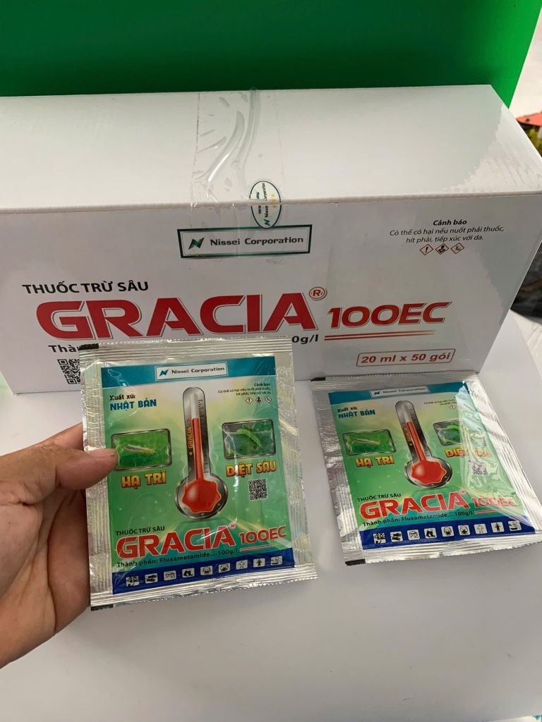 Thuốc trừ sâu GRACIA 100EC (gói 20ml) - xuất xứ NHẬT BẢN trừ bọ trĩ dưa hấu, sâu tơ bắp cải