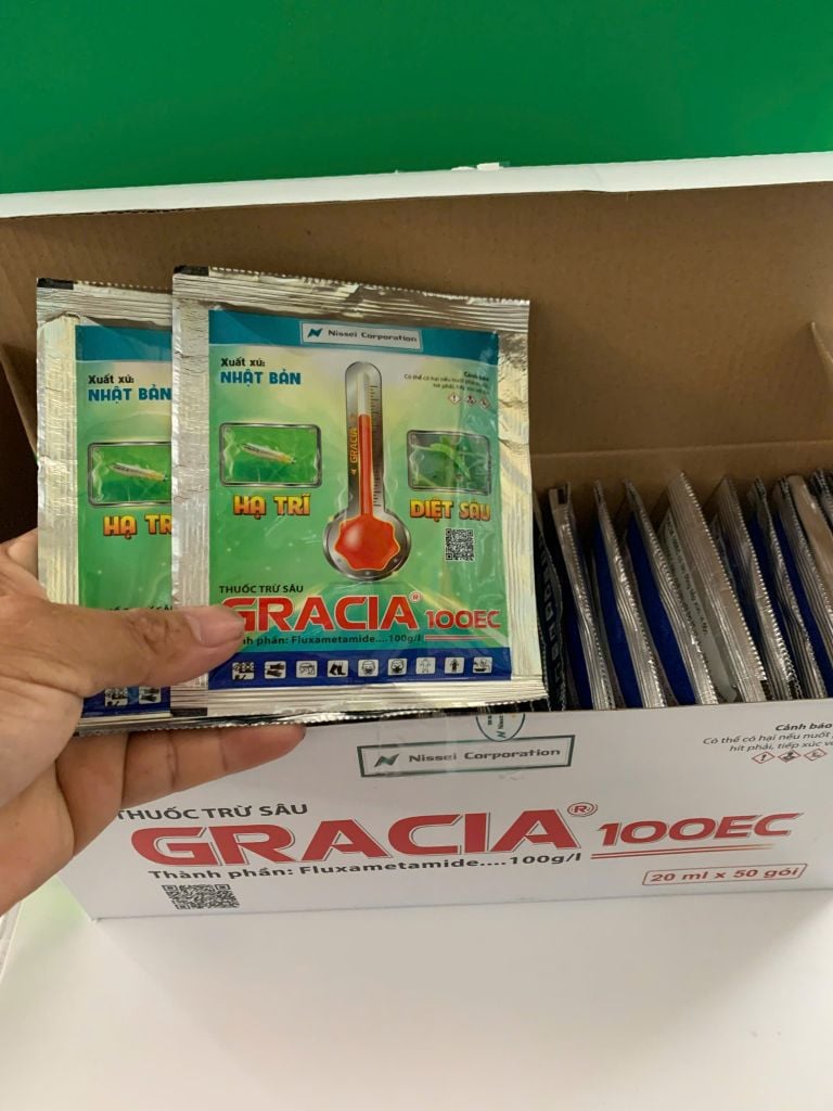 Thuốc trừ sâu GRACIA 100EC (gói 20ml) - xuất xứ NHẬT BẢN trừ bọ trĩ dưa hấu, sâu tơ bắp cải