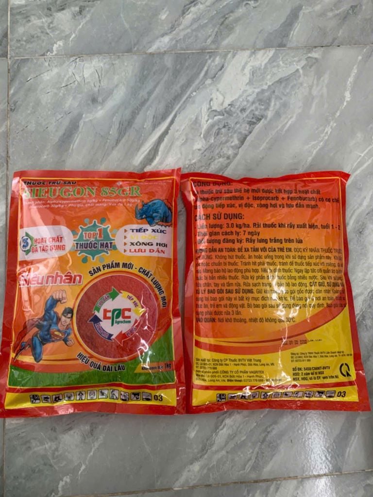 (Đuông dừa - Bọ cánh cứng) Thuốc trừ đuông dừa - bọ cánh cứng hại dừa, sieugon 85gr, rải siêu nhân 1kg