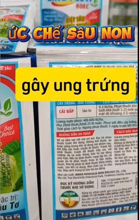 Thuốc  trừ sâu Lino pesti 80EC 20ml:  diệt trừ sâu kháng thuốc, đặc trị sâu tơ trên bắp cải, sâu cuốn lá, sâu đục thân, sâu xanh da láng...