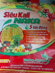Gói siêu kali naka 100g : 5-9-45+TE - Kích ra bông đồng loạt, chống rụng hoa, trái, hạt lúa chắc, trái no tròn