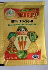 Phân bón lá NPK 16-16-8 hiệu MANGO 97 , 3 củ cà rốt
