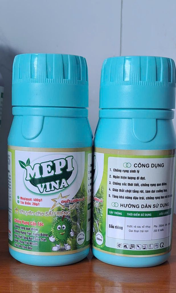 [Chống rụng cấp tốc]-Mepi VINA-Mepiquat 400g/l + tảo biển 20g/l- chống rụng que diêm, chống rụng trái, rụng bông, giữ chặt tầng rời, sửa trái, giúp trái chạy nhanh, trái lớn tròn đều.