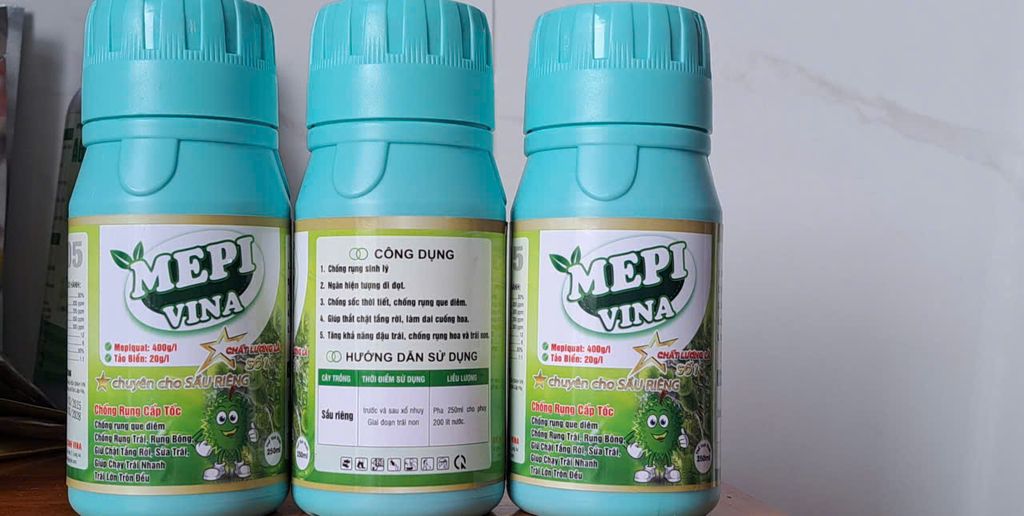 [Chống rụng cấp tốc]-Mepi VINA-Mepiquat 400g/l + tảo biển 20g/l- chống rụng que diêm, chống rụng trái, rụng bông, giữ chặt tầng rời, sửa trái, giúp trái chạy nhanh, trái lớn tròn đều.
