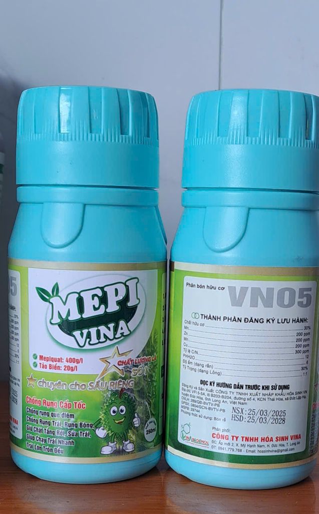 [Chống rụng cấp tốc]-Mepi VINA-Mepiquat 400g/l + tảo biển 20g/l- chống rụng que diêm, chống rụng trái, rụng bông, giữ chặt tầng rời, sửa trái, giúp trái chạy nhanh, trái lớn tròn đều.