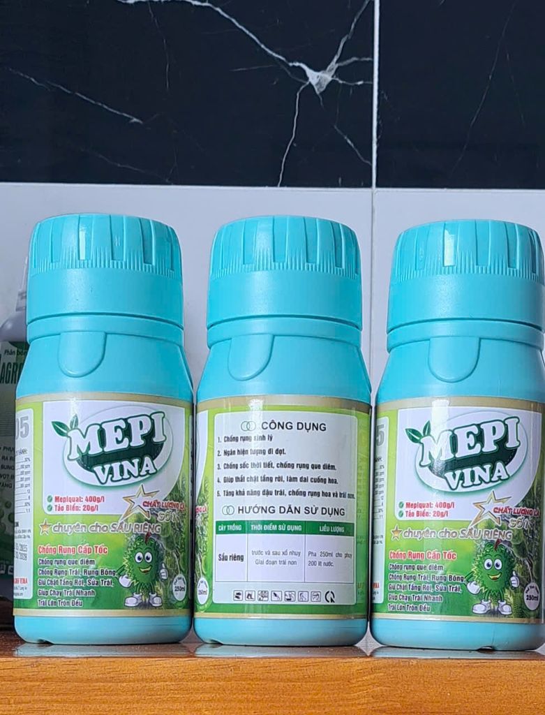 [Chống rụng cấp tốc]-Mepi VINA-Mepiquat 400g/l + tảo biển 20g/l- chống rụng que diêm, chống rụng trái, rụng bông, giữ chặt tầng rời, sửa trái, giúp trái chạy nhanh, trái lớn tròn đều.
