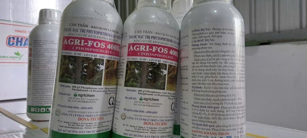 (Nứt thân, xì mủ) Thuốc Trừ Bệnh Agri-Fos 400Sl Phosphonate 1Lít - Chuyên trừ nứt thân xì mủ và nứt cổ rễ Cây Sầu Riêng
