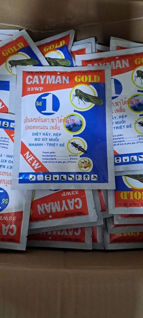 (100gam) Thuốc trừ rầy Cayman Gold 33WP: Acetamipri 25%,Imidarcloprid 8% : diệt rầy xanh, rệp, bọ xít muỗi, rệp sáp, rệp muội, bọ nhảy