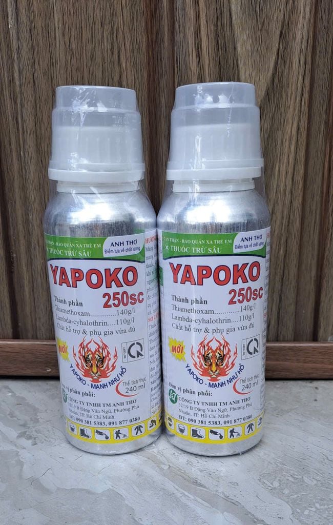 (240ml) YAPOKO 250SC: trừ bọ trị, rầy xanh, rầy nhớt, rệp sáp, bọ nhảy, bọ xít, nhện đỏ