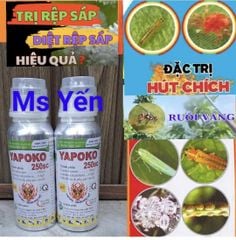 (240ml) YAPOKO 250SC: trừ bọ trị, rầy xanh, rầy nhớt, rệp sáp, bọ nhảy, bọ xít, nhện đỏ