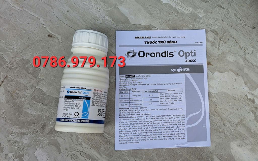 Thuốc trừ bệnh Orondis Opti 406SC 250ml: đặc trị bệnh sương mai