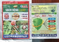 Combo trị nấm bệnh, thán thư, sương mai, đốm lá, thối thân: GRONIL 75WP 50GR + Sạch bệnh 1102 50GR App
