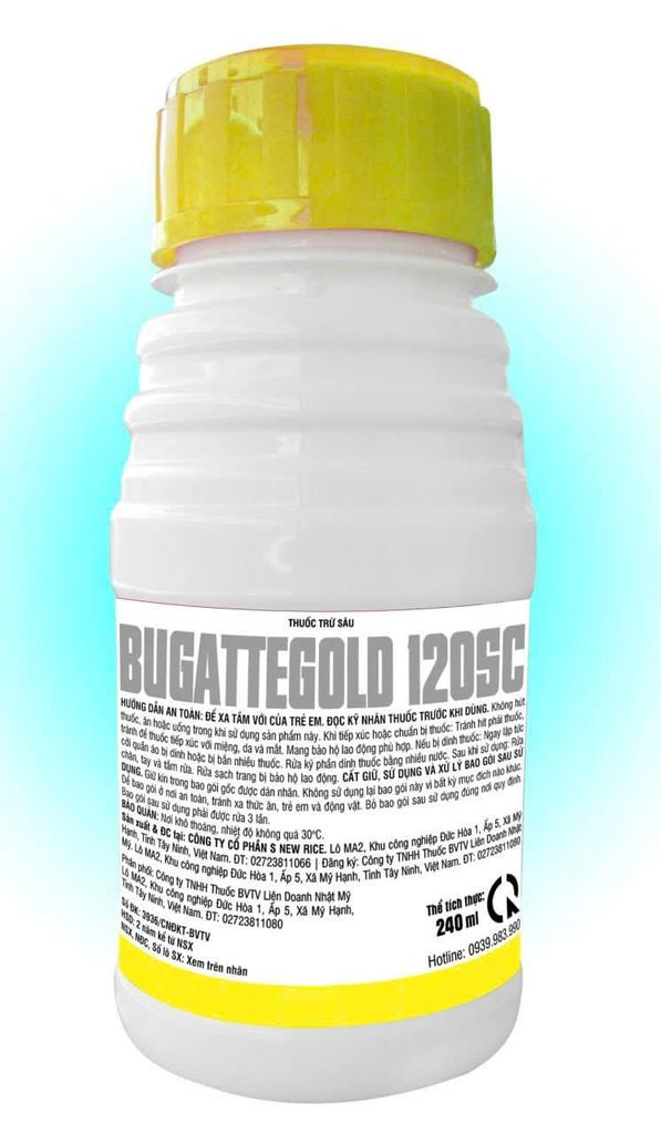 (240ml) Đặc trị sâu đục trái - Bugatteegolg 120SC: dạng sữa, mát cây, mát trái, không nóng trái