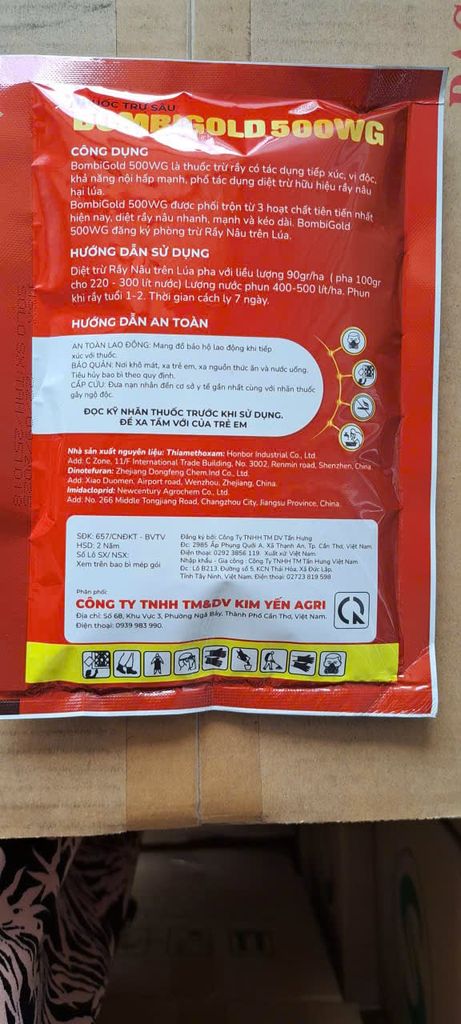(100g) Thuốc trừ sâu BOMBI GOLD 500WG - hiệu Tiêu Rầy Thái 100gam - DẠNG CỐM - MÁT CÂY