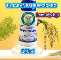 Thuốc trừ bệnh Tiljapanesuper 305SC 240ml; hoạt chất: difenoconazole 155g/l, propiconazole 150g/l ; đặc trị lem lép hạt trên lúa