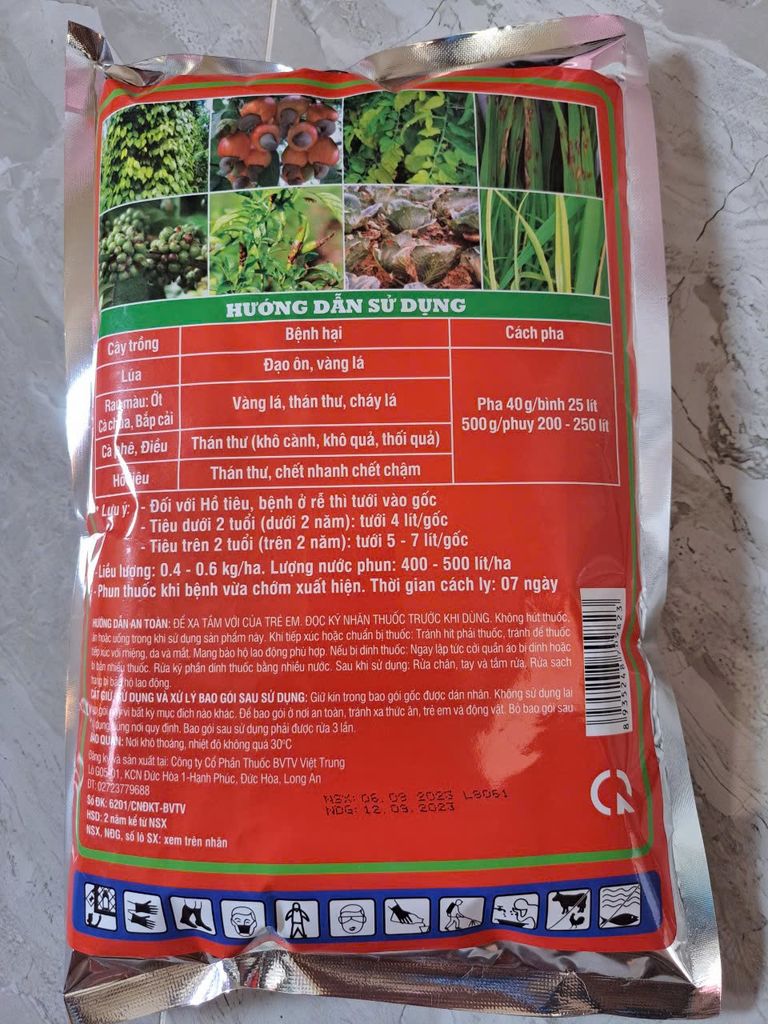 (Gói lớn 500gam) Thuốc trừ nấm bệnh Eifelgold 215WP 500gam